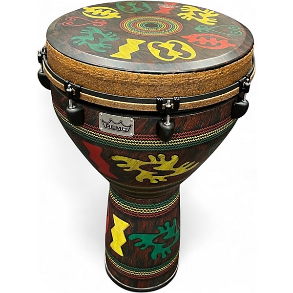 Used Remo Mondo Key tuned Adinkra Djembe