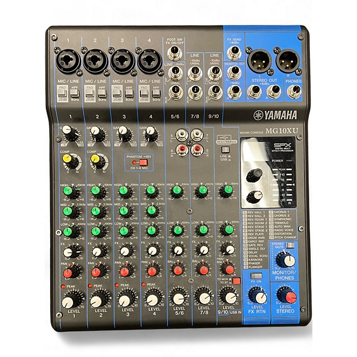 Used Yamaha MG10XU 10 Channel Mixer with Effects Unpowered