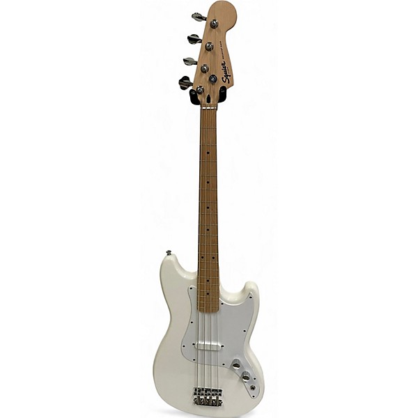Used 2023 Squier bronco bass Olympic White Electric Bass