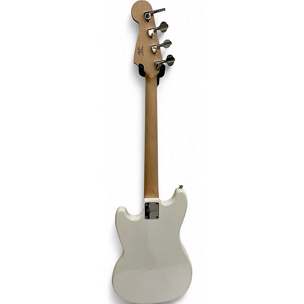 Used 2023 Squier bronco bass Olympic White Electric Bass