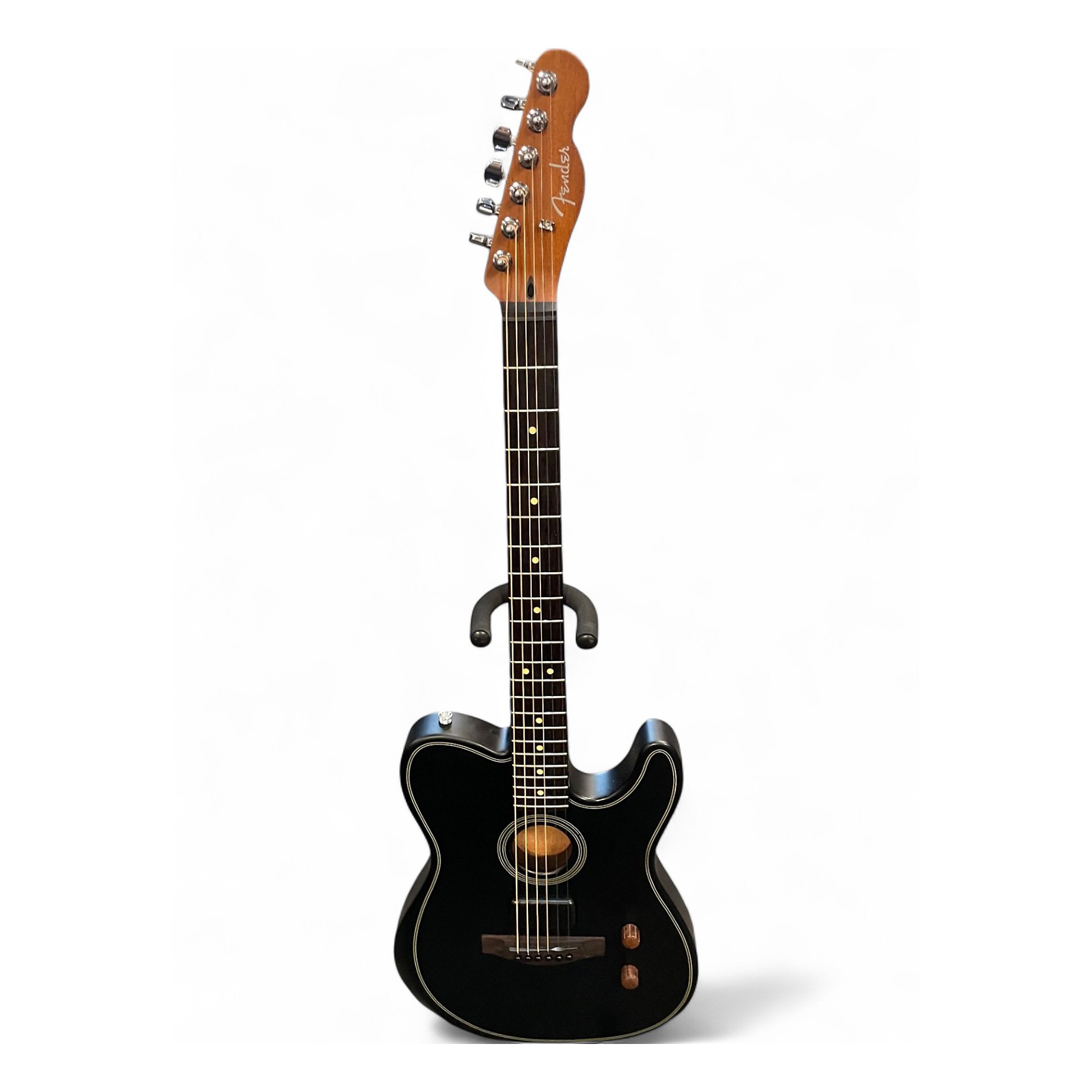 Used Fender Acoustasonic Standard Tele Black Acoustic