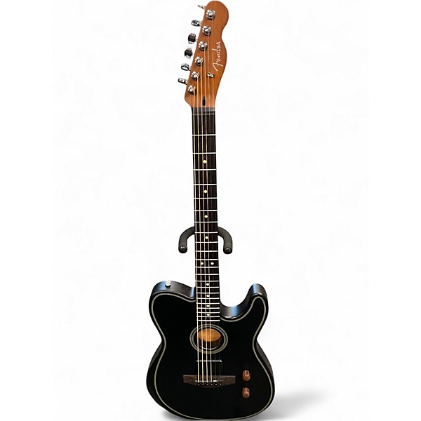 Used Fender Acoustasonic Standard Tele Black Acoustic