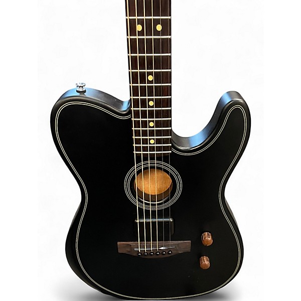 Used Fender Acoustasonic Standard Tele Black Acoustic