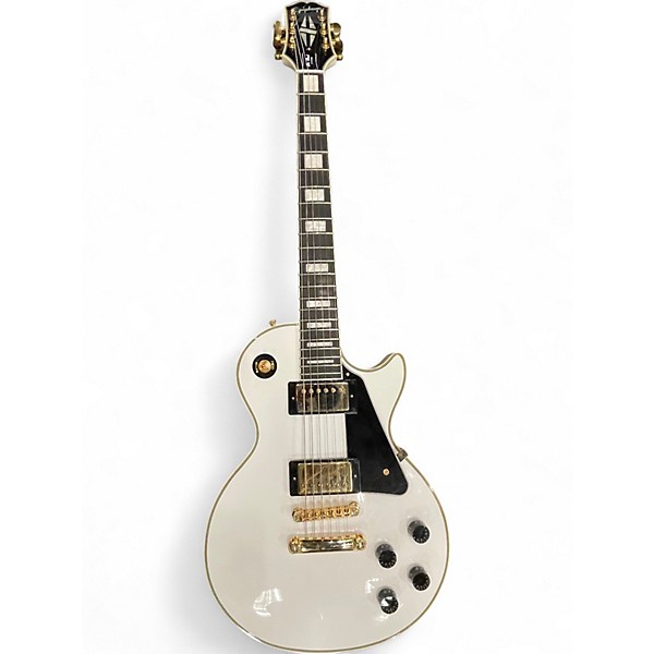 Used Epiphone Les Paul Custom Antique White Solid Body Electric Guitar
