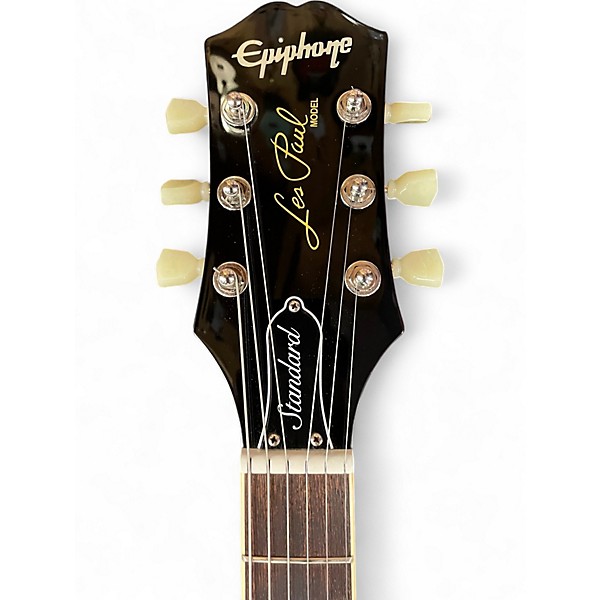 Used 2022 Epiphone Les Paul Standard Cherry Sunburst Solid Body Electric Guitar