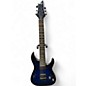 Used 2010s Schecter Guitar Research omen elite 7-string Trans Blue Solid Body Electric Guitar thumbnail