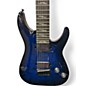 Used 2010s Schecter Guitar Research omen elite 7-string Trans Blue Solid Body Electric Guitar