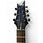 Used 2010s Schecter Guitar Research omen elite 7-string Trans Blue Solid Body Electric Guitar