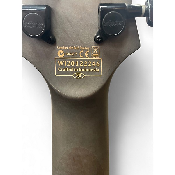 Used 2010s Schecter Guitar Research omen elite 7-string Trans Blue Solid Body Electric Guitar