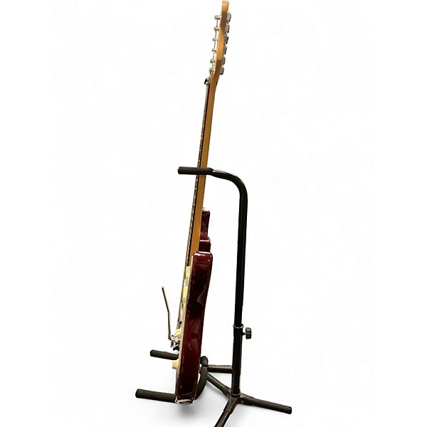 Used Fender MIJ Stratocaster Floyd Rose Squier Series Trans Red Burst Solid Body Electric Guitar