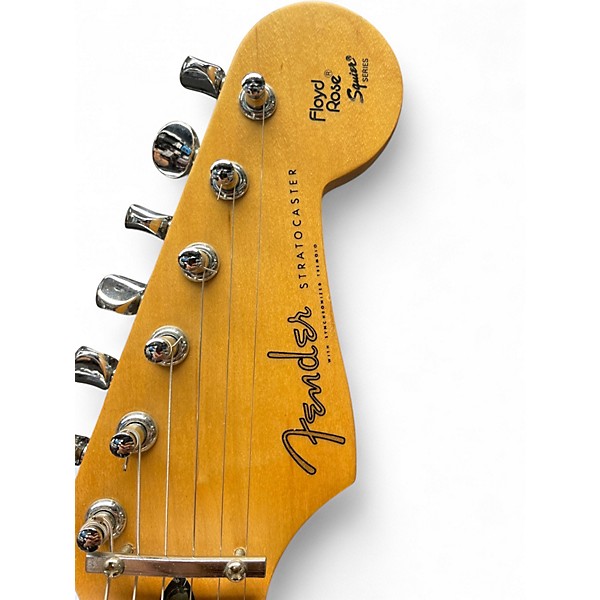 Used Fender MIJ Stratocaster Floyd Rose Squier Series Trans Red Burst Solid Body Electric Guitar