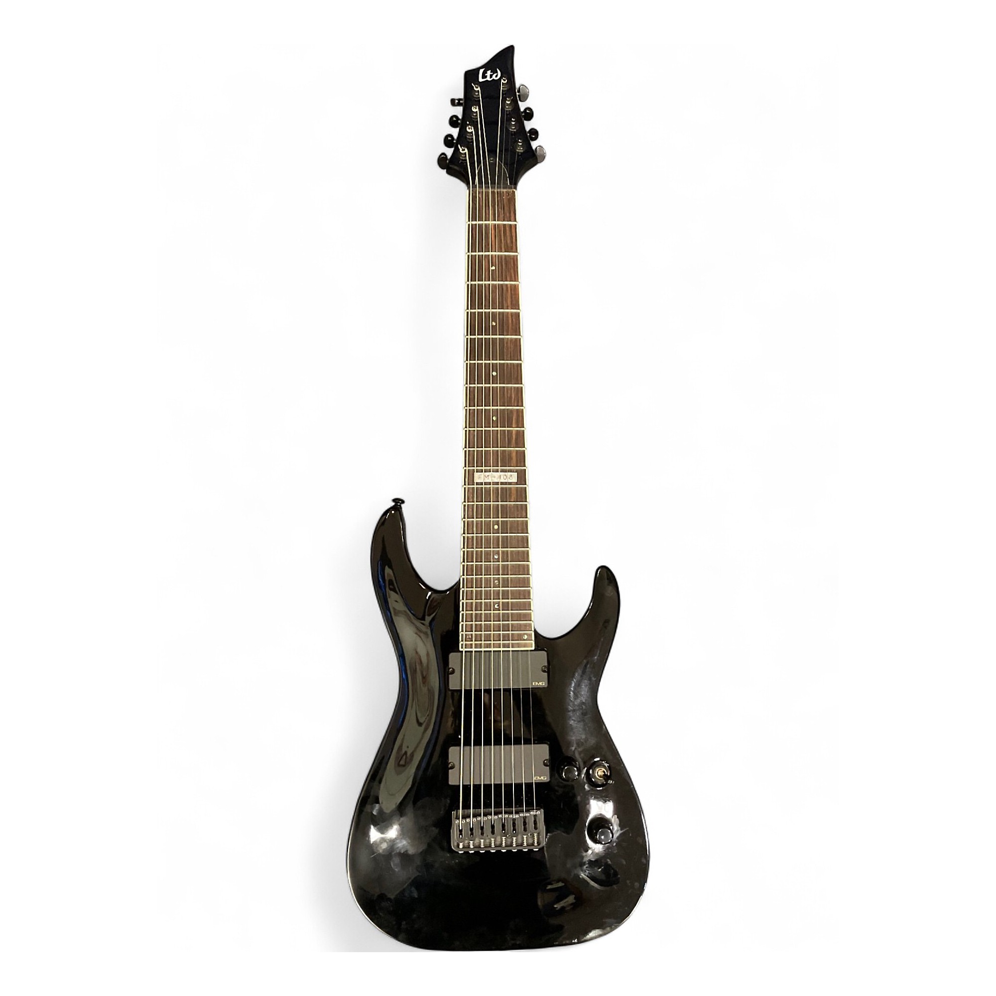 Used ESP LTD FM408 8 String Black Solid Body Electric Guitar