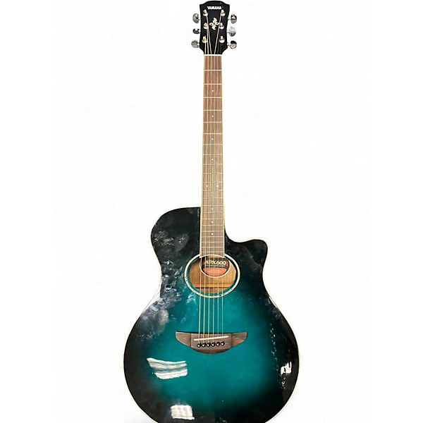 Used Yamaha APX600 Blue Acoustic Electric Guitar Blue