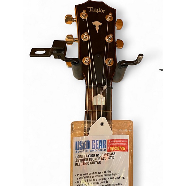 Used Taylor 618E V-Class Antique Blonde Acoustic Electric Guitar