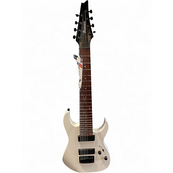Used Ibanez RG8 8 String White Solid Body Electric Guitar
