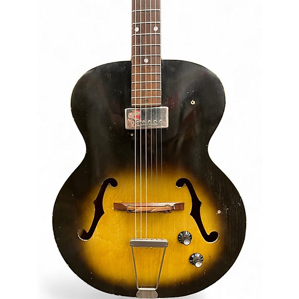 Vintage 1960 Supro H950 Ranchero Sunburst Hollow Body Electric Guitar