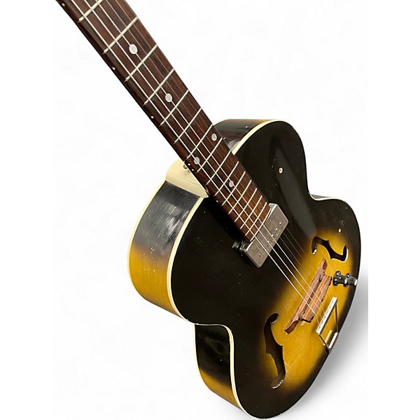 Vintage 1960 Supro H950 Ranchero Sunburst Hollow Body Electric Guitar