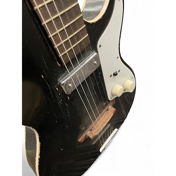 Vintage 1960s Alden (harmony) H45 Black Solid Body Electric Guitar