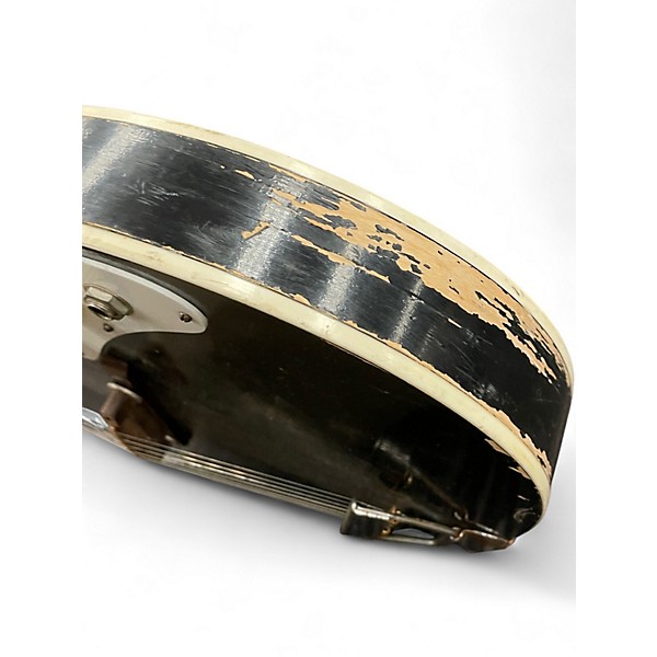 Vintage 1960s Alden (harmony) H45 Black Solid Body Electric Guitar