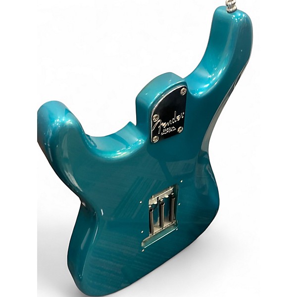 Used Fender elite strat qmt teal Solid Body Electric Guitar
