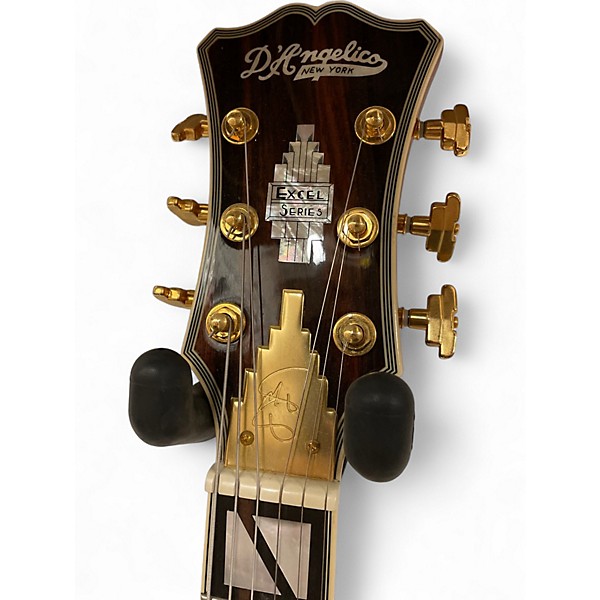 Used D'Angelico excell ss soho Chrome Red Hollow Body Electric Guitar