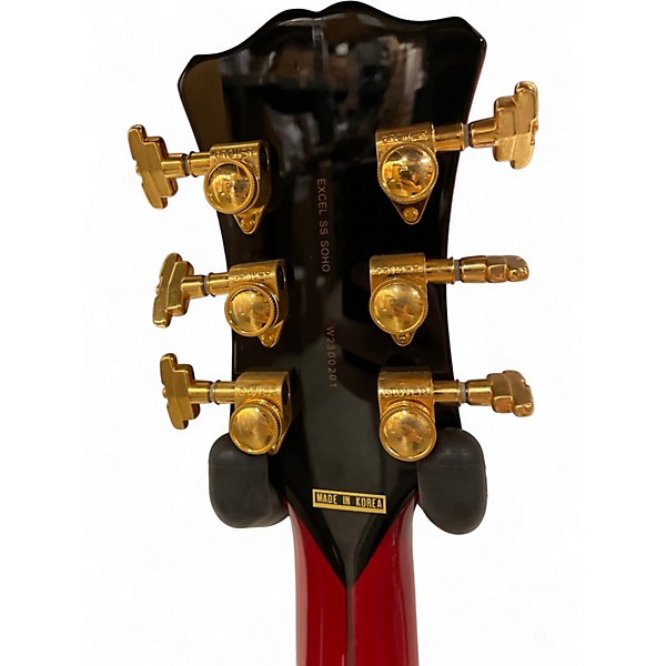 Used D'Angelico excell ss soho Chrome Red Hollow Body Electric Guitar