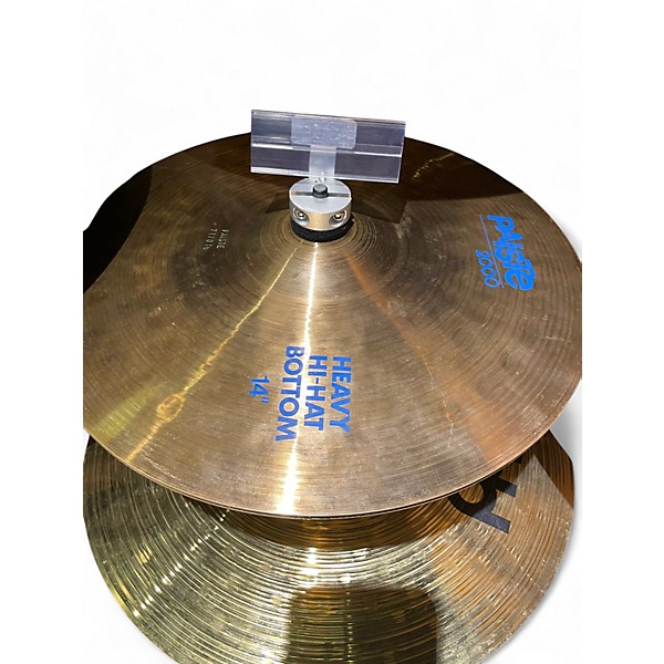 Used Paiste 14in 2000 Heavy Hi Hat Pair Cymbal