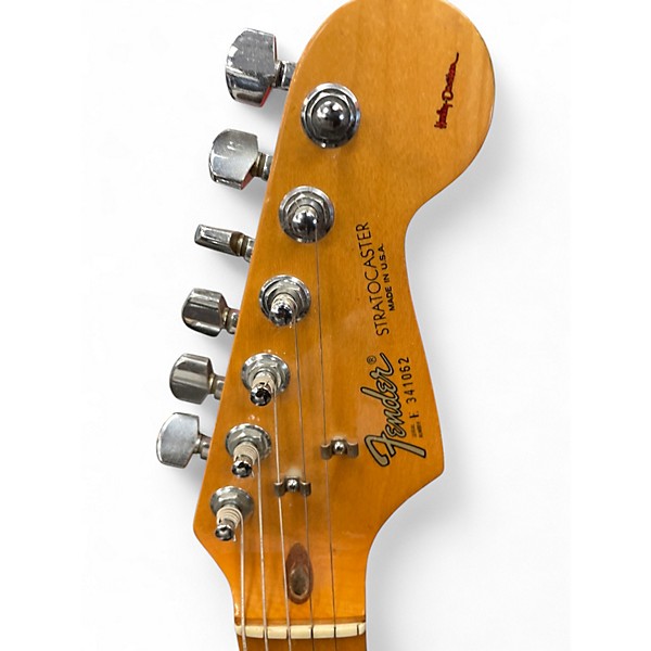 Used 1980s Fender Standard Stratocaster Black Solid Body Electric Guitar