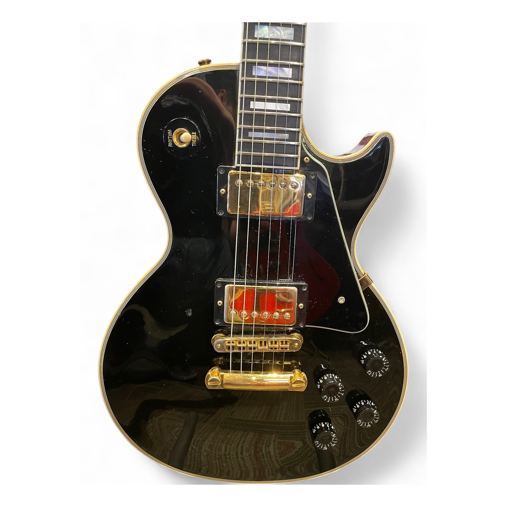 ギター Gibson USA 95 Les Paul custom Vintage 1995 Gibson Les Paul Custom Black Solid Body Electric