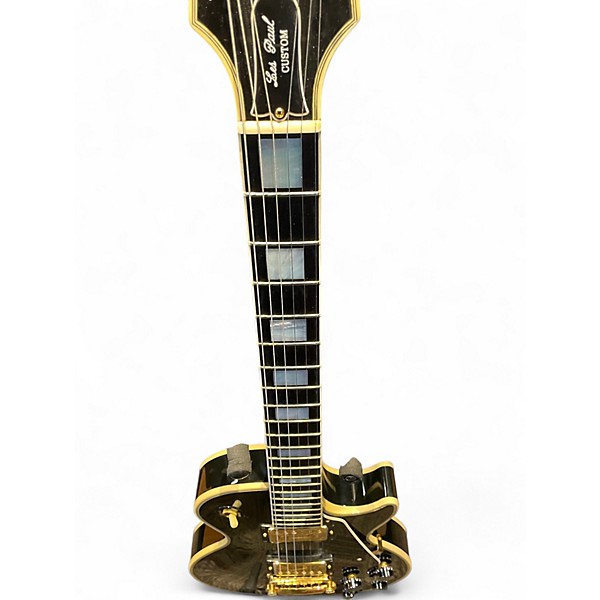 Vintage 1995 Gibson Les Paul Custom Black Solid Body Electric Guitar