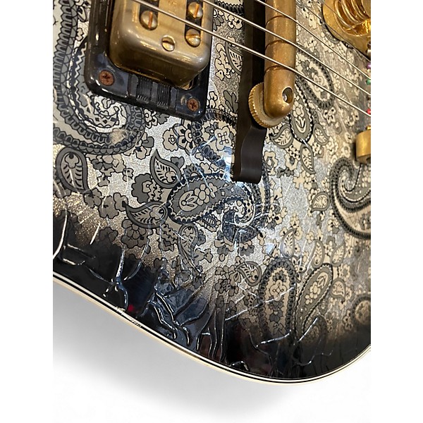 Used 2018 Gretsch Guitars G6128-CS SILVER PAISLEY Solid Body Electric Guitar