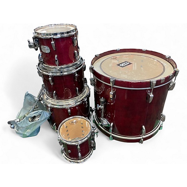 Used Pearl 5 Piece Session Studio  Burgundy Drum Kit