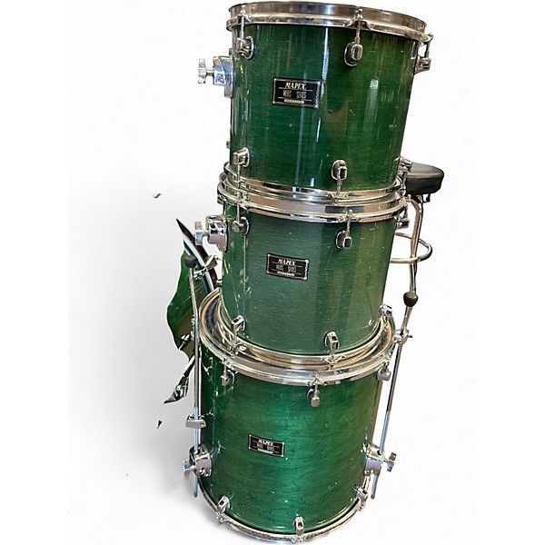 Used Mapex 4 Piece Mars Series Green Drum Kit