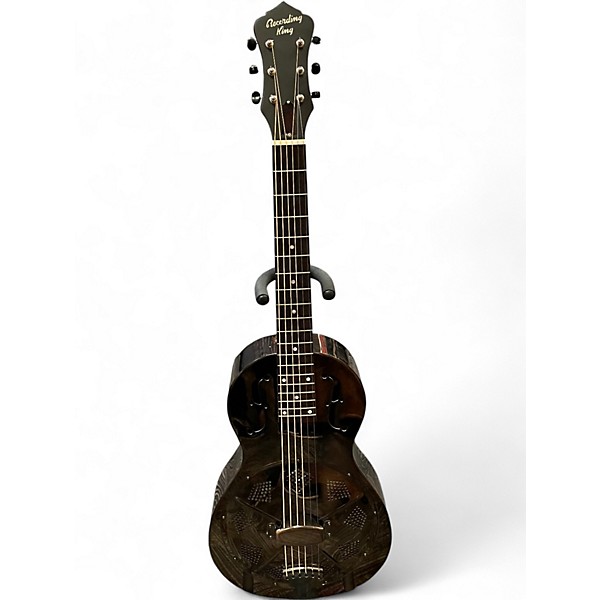 Used Recording King RM-993 Metal Body Parlor Nickel-plated Resonator Guitar