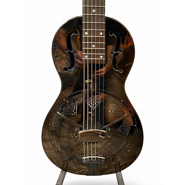 Used Recording King RM-993 Metal Body Parlor Nickel-plated Resonator Guitar