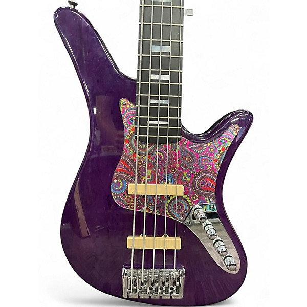 Used Carvin SB5000 Purple Electric Bass Guitar