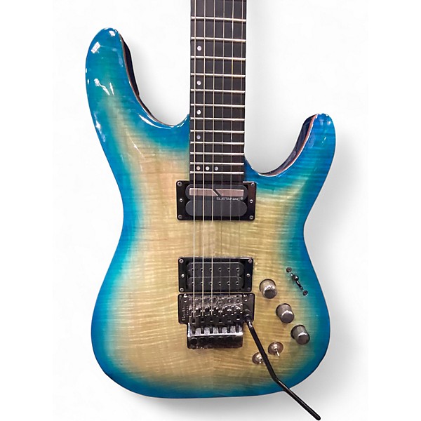 Used Schecter Guitar Research blackjack sls aqua burst Solid Body Electric Guitar