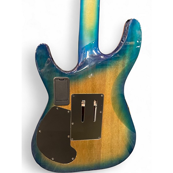 Used Schecter Guitar Research blackjack sls aqua burst Solid Body Electric Guitar