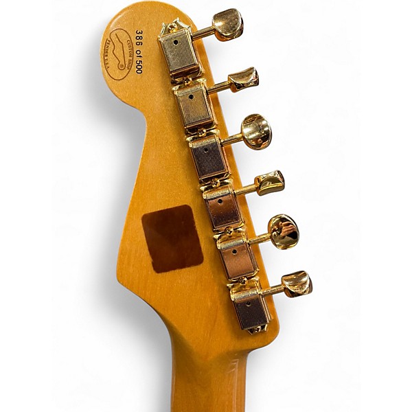 Vintage 1989 Fender 57 STRATOCASTER HLE Eldorado Gold Solid Body Electric Guitar