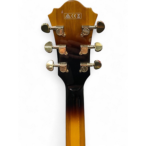 Used Ibanez AM93QM-AYS ANTIQUE YELLOW Hollow Body Electric Guitar