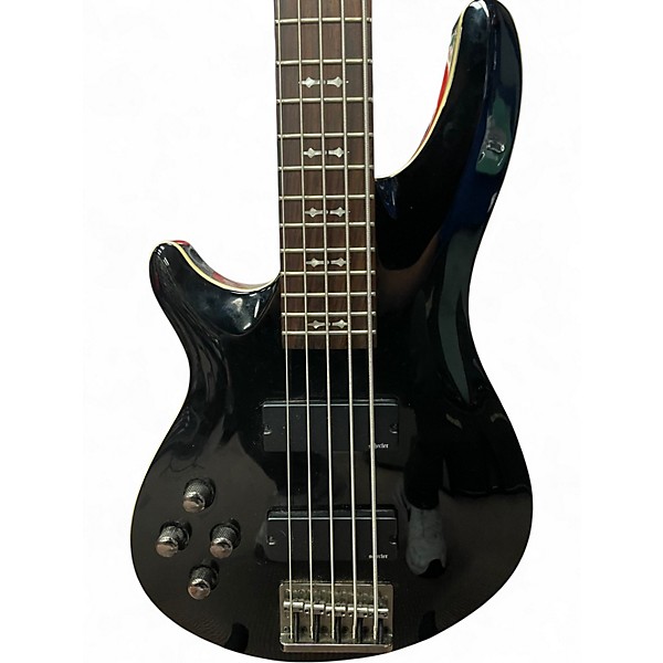 Used Schecter Guitar Research Omen 5 String Black Electric Bass Guitar