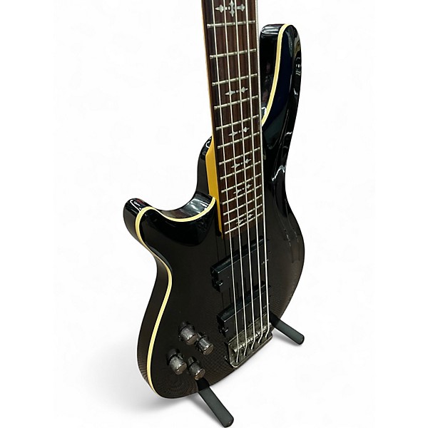 Used Schecter Guitar Research Omen 5 String Black Electric Bass Guitar