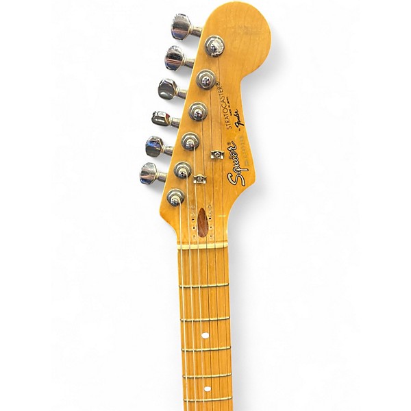 Vintage 1990s Squier Stratocaster II Black Solid Body Electric Guitar