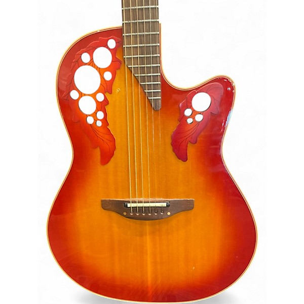 Used Ovation MODEL 6868 SUNBURST Acoustic Electric Guitar