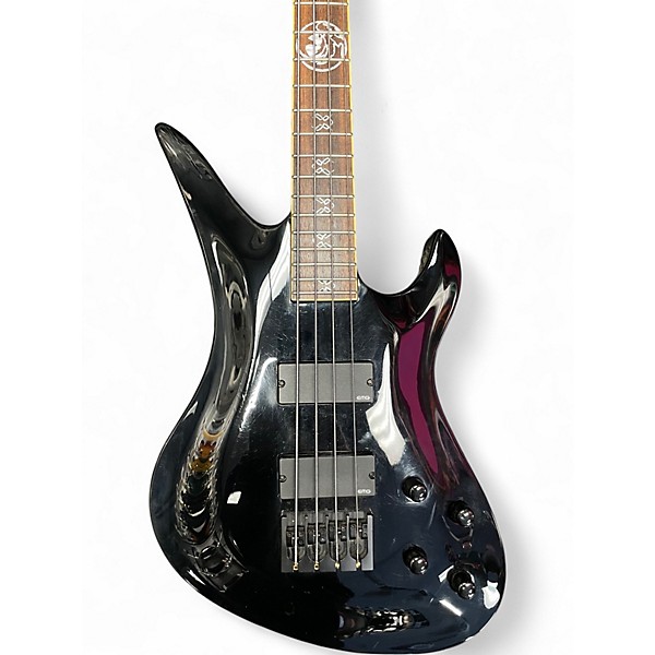 Used Schecter Guitar Research Dale Stewart Signature Black Electric Bass Guitar