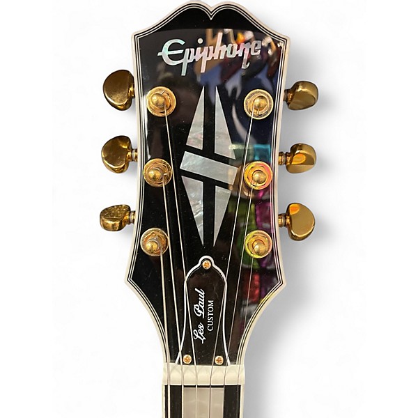 Used Epiphone Les Paul Custom Antique Ivory Solid Body Electric Guitar