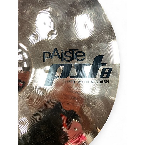 Used Paiste 18in PST8 REFLECTOR MEDIUM CRASH Cymbal 38