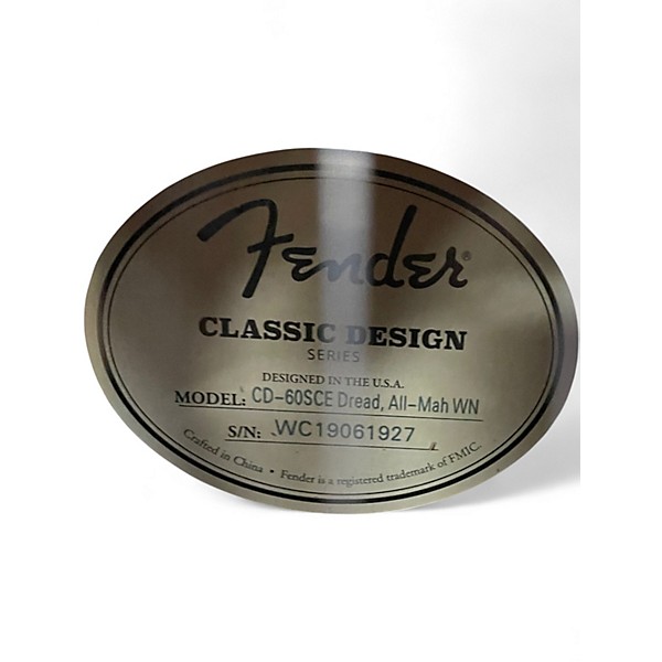 Used Fender CD60CE Mahogany Mahogany Acoustic Electric Guitar