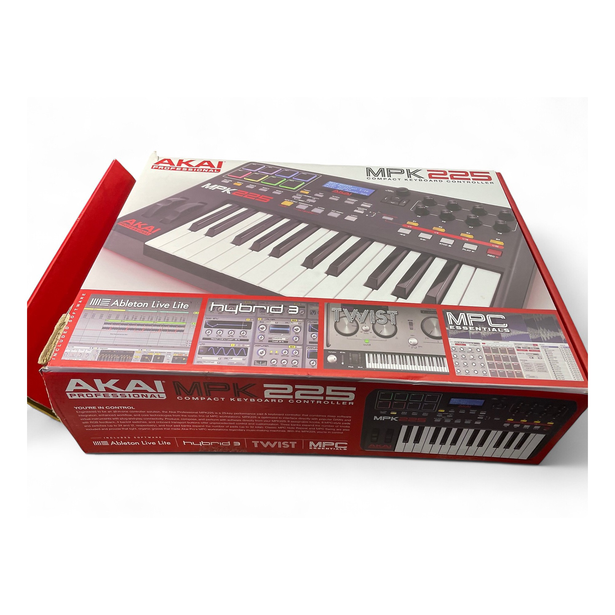 AKAI MPK225　中古品　本体のみ　 MIDIキーボード パッド付 Amazon | AKAI professional アカイ MIDIキーボード 25鍵 MPK225