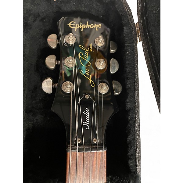 Used Epiphone Les Paul Studio Black Solid Body Electric Guitar